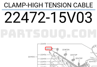Nissan 2247215V03 CLAMP-HIGH TENSION CABLE