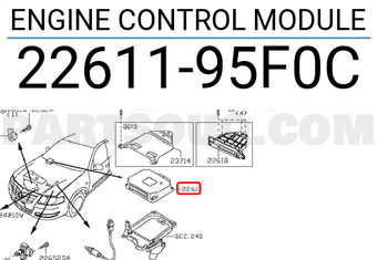 Nissan 2261195F0C ENGINE CONTROL MODULE