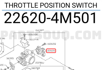Nissan 226204M501 THROTTLE POSITION SWITCH