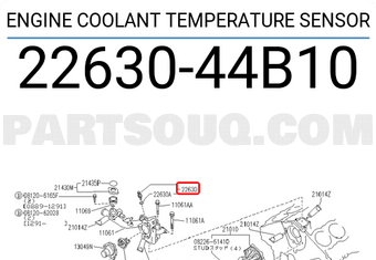 Nissan 2263044B10 ENGINE COOLANT TEMPERATURE SENSOR