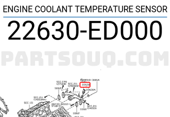 Nissan 22630ED000 ENGINE COOLANT TEMPERATURE SENSOR