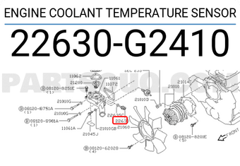 Nissan 22630G2410 ENGINE COOLANT TEMPERATURE SENSOR