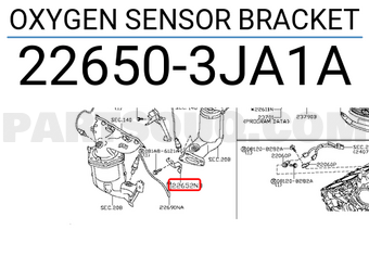 Nissan 226503JA1A OXYGEN SENSOR BRACKET