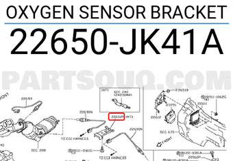 Nissan 22650JK41A OXYGEN SENSOR BRACKET
