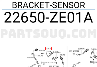 Nissan 22650ZE01A BRACKET-SENSOR