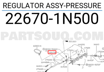 Nissan 226701N500 REGULATOR ASSY-PRESSURE