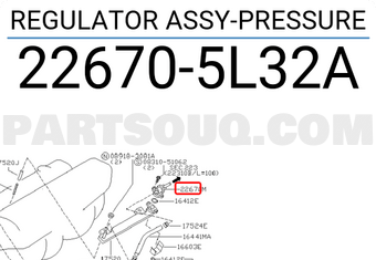 Nissan 226705L32A REGULATOR ASSY-PRESSURE