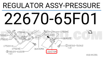 Nissan 2267065F01 REGULATOR ASSY-PRESSURE