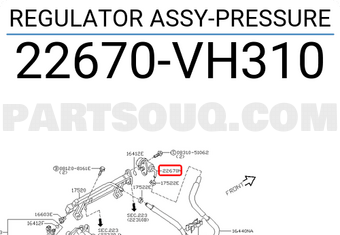 Nissan 22670VH310 REGULATOR ASSY-PRESSURE