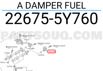 Nissan 226755Y760 A DAMPER FUEL