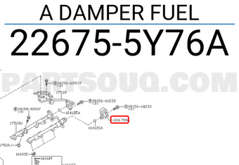 Nissan 226755Y76A A DAMPER FUEL