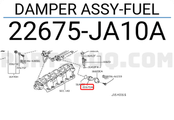 Nissan 22675JA10A DAMPER ASSY-FUEL