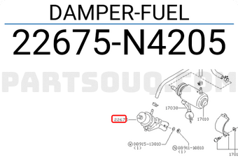 Nissan 22675N4205 DAMPER-FUEL