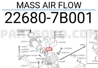 Nissan 226807B001 MASS AIR FLOW
