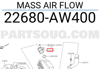 Nissan 22680AW400 MASS AIR FLOW