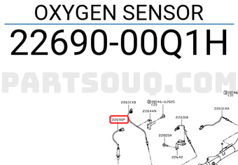 Nissan 2269000Q1H OXYGEN SENSOR