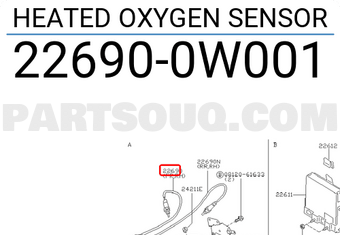 Nissan 226900W001 HEATED OXYGEN SENSOR