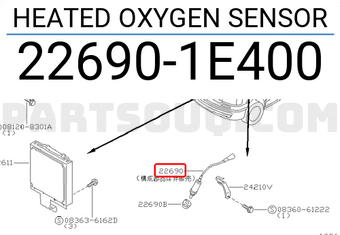Nissan 226901E400 HEATED OXYGEN SENSOR