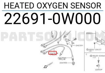 Nissan 226910W000 HEATED OXYGEN SENSOR