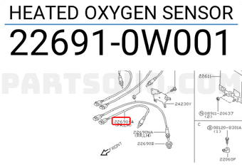 Nissan 226910W001 HEATED OXYGEN SENSOR
