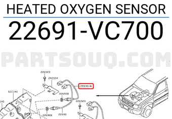 Nissan 22691VC700 HEATED OXYGEN SENSOR