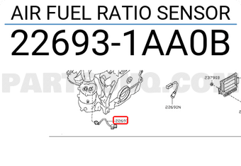 Nissan 226931AA0B AIR FUEL RATIO SENSOR
