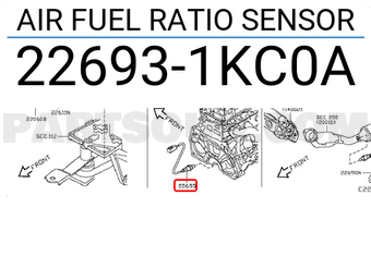 Nissan 226931KC0A AIR FUEL RATIO SENSOR
