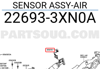 Nissan 226933XN0A SENSOR ASSY-AIR