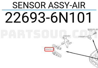 Nissan 226936N101 SENSOR ASSY-AIR