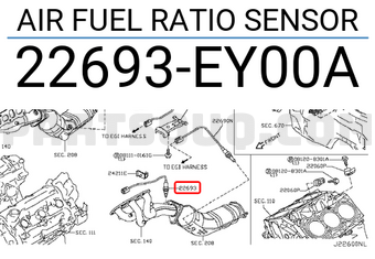 Nissan 22693EY00A AIR FUEL RATIO SENSOR