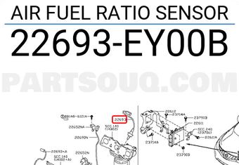 Nissan 22693EY00B AIR FUEL RATIO SENSOR