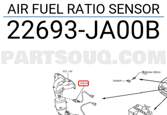Nissan 22693JA00B AIR FUEL RATIO SENSOR