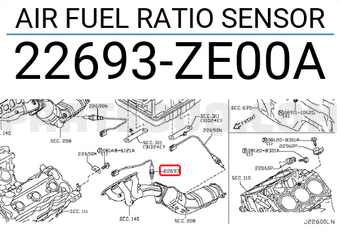 Nissan 22693ZE00A AIR FUEL RATIO SENSOR