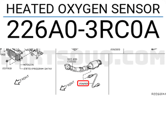 Nissan 226A03RC0A HEATED OXYGEN SENSOR