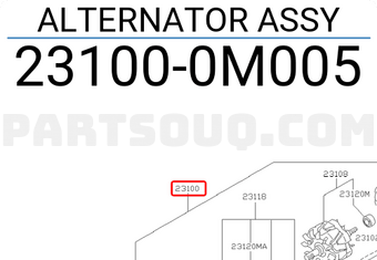 Nissan 231000M005 ALTERNATOR ASSY