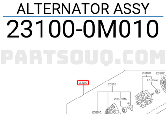 Nissan 231000M010 ALTERNATOR ASSY