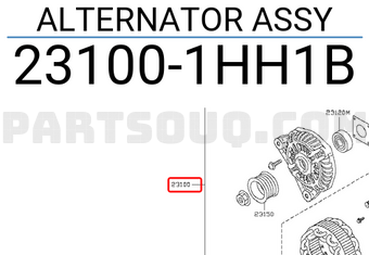 Nissan 231001HH1B ALTERNATOR ASSY