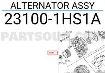 Nissan 231001HS1A ALTERNATOR ASSY