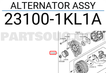 Nissan 231001KL1A ALTERNATOR ASSY