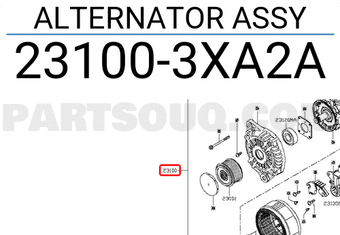 Nissan 231003XA2A ALTERNATOR ASSY