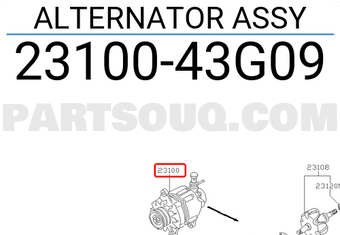 Nissan 2310043G09 ALTERNATOR ASSY