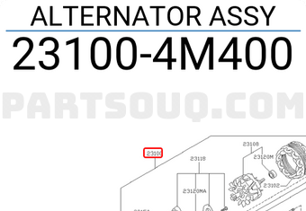 Nissan 231004M400 ALTERNATOR ASSY
