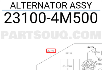 Nissan 231004M500 ALTERNATOR ASSY