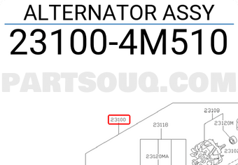 Nissan 231004M510 ALTERNATOR ASSY
