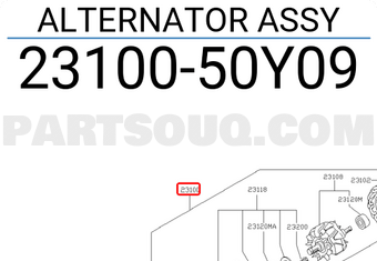 Nissan 2310050Y09 ALTERNATOR ASSY