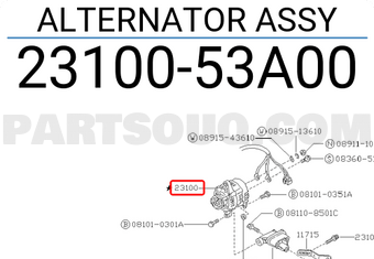 Nissan 2310053A00 ALTERNATOR ASSY