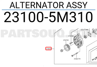 Nissan 231005M310 ALTERNATOR ASSY