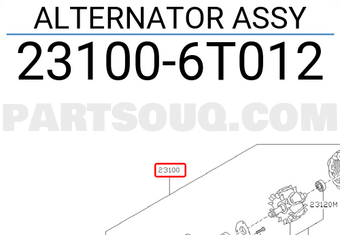 Nissan 231006T012 ALTERNATOR ASSY