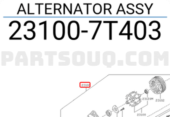 Nissan 231007T403 ALTERNATOR ASSY