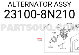 Nissan 231008N210 ALTERNATOR ASSY